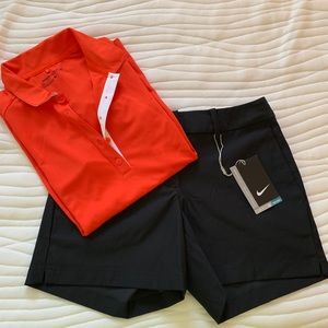 SALE Woman’s Orange Nike Golf Dir-Fit Shirt NBW